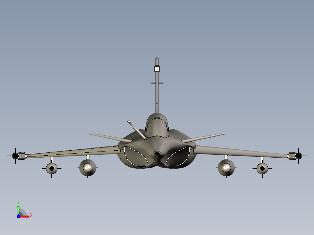 B2003999-阵风战斗机前视图