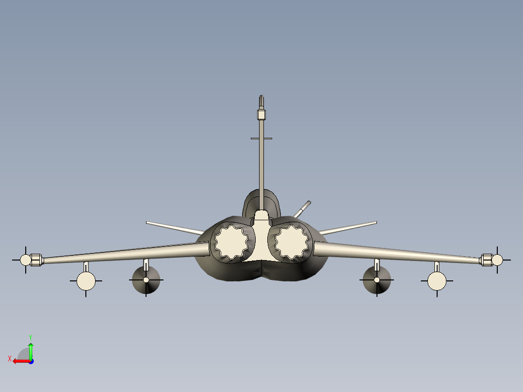 B2003999-阵风战斗机后视图