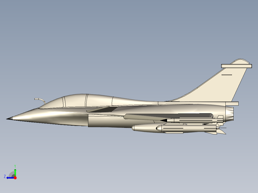 B2003999-阵风战斗机右视图
