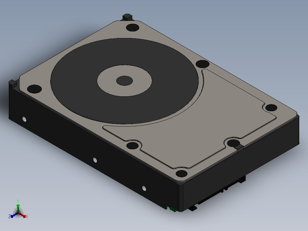 硬盘(28)正等轴测图