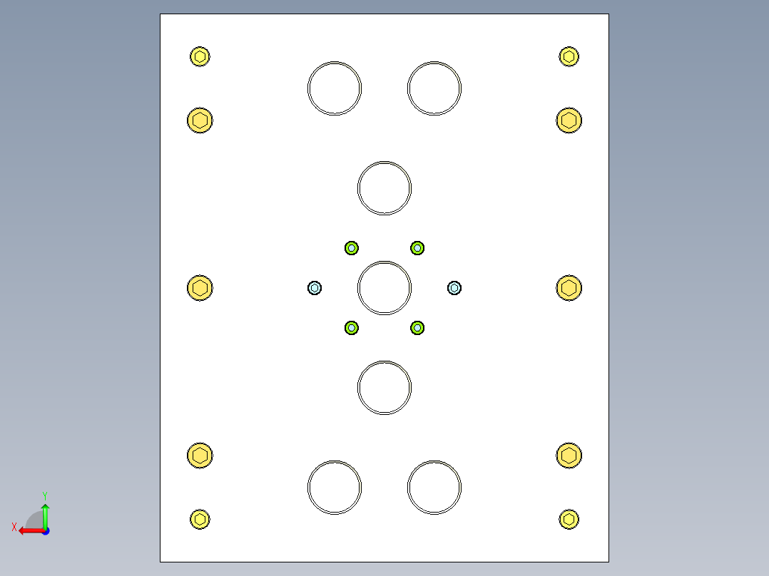 魔方方块（一出32穴）后视图
