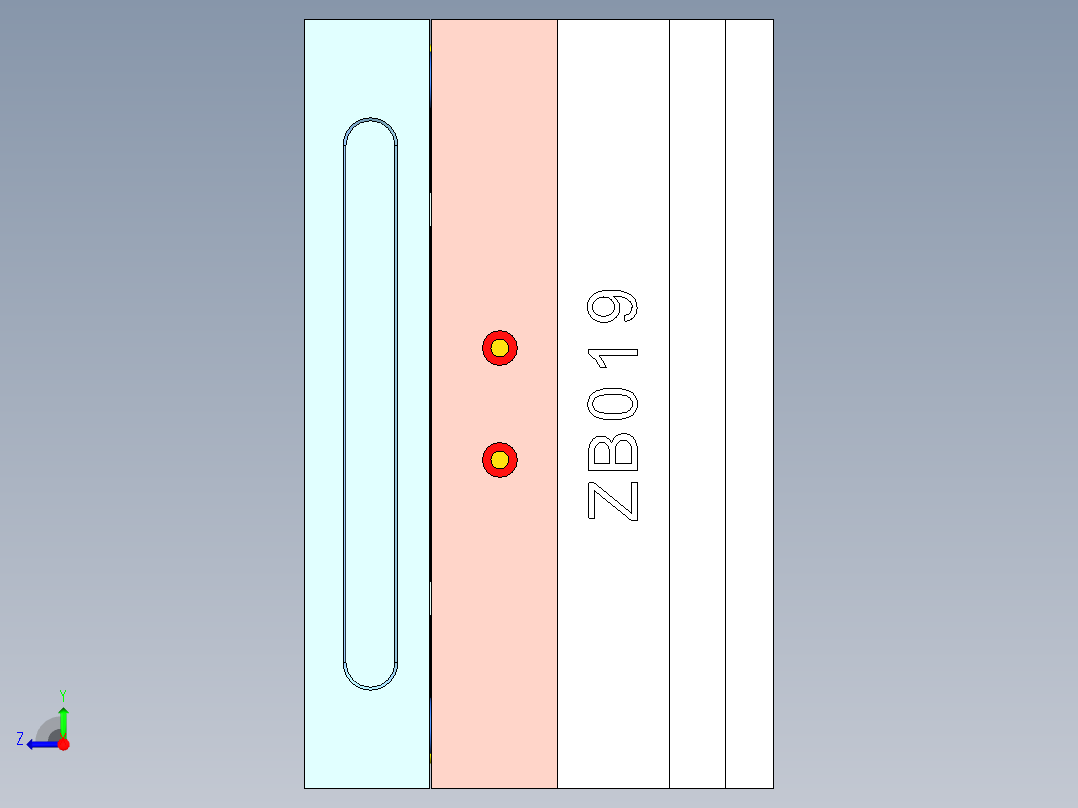 魔方方块（一出32穴）右视图