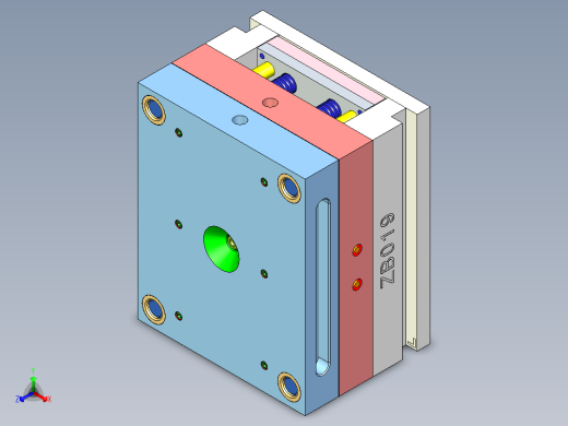 魔方方块（一出32穴）正等轴测缩略图