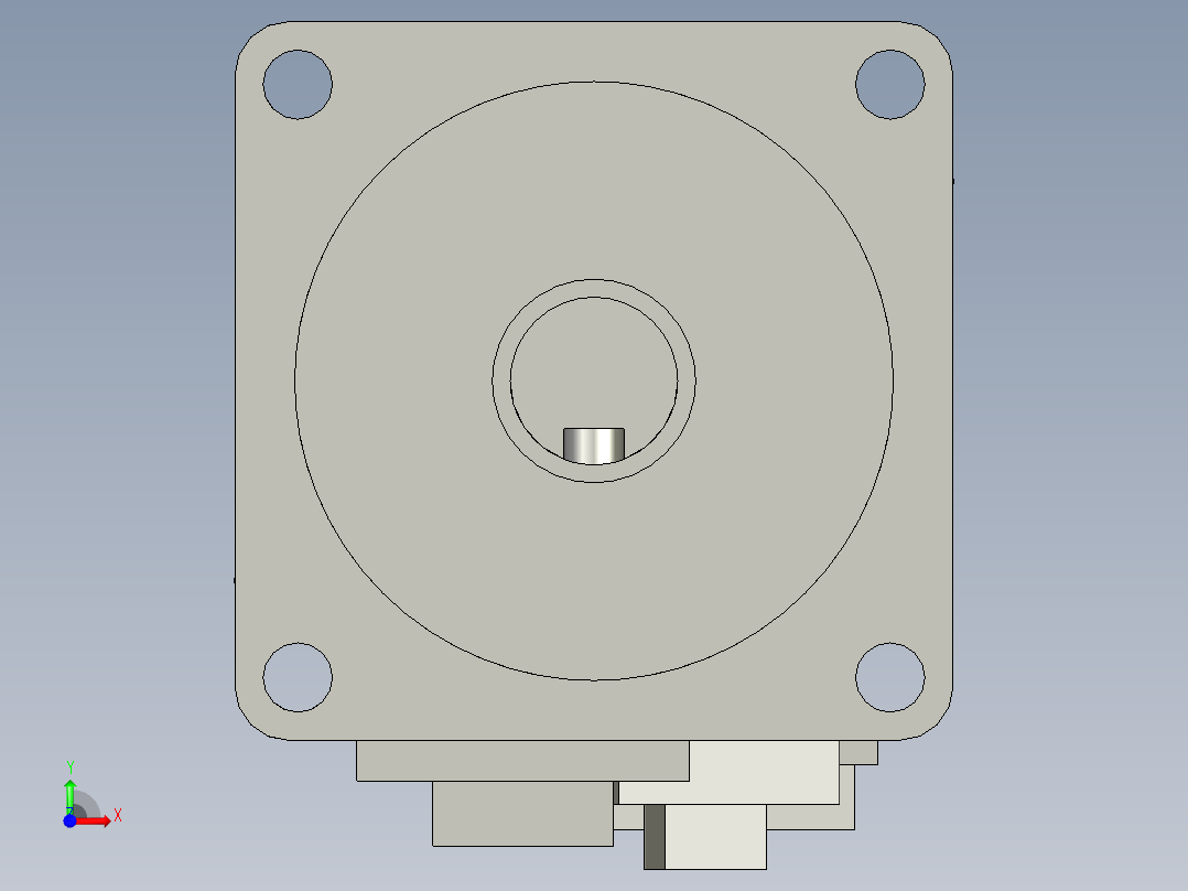 HG-KN43BJK-S100(伺服电机RKAA-00003400W带刹车最大扭矩13N-M光轴带油封前视图