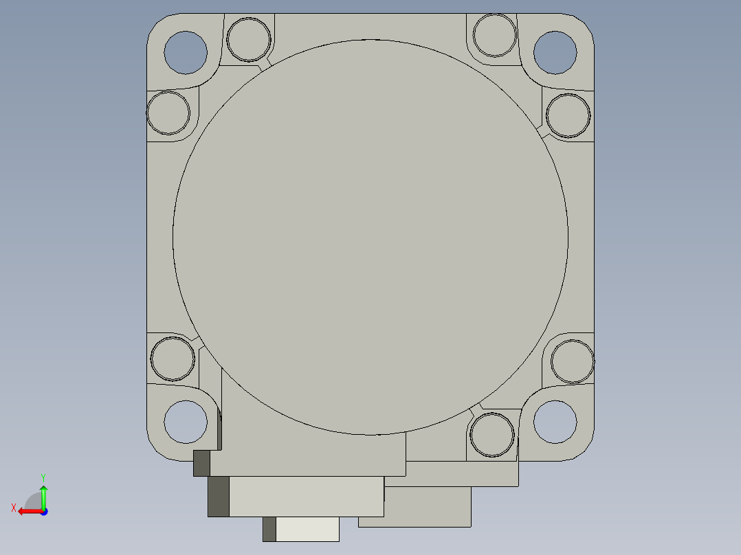 HG-KN43BJK-S100(伺服电机RKAA-00003400W带刹车最大扭矩13N-M光轴带油封后视图