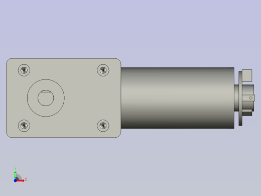 直流马达GW4058-31ZY蜗轮蜗杆减速机前视缩略图