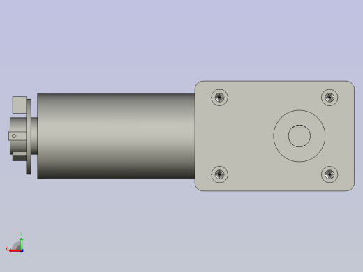 直流马达GW4058-31ZY蜗轮蜗杆减速机后视缩略图