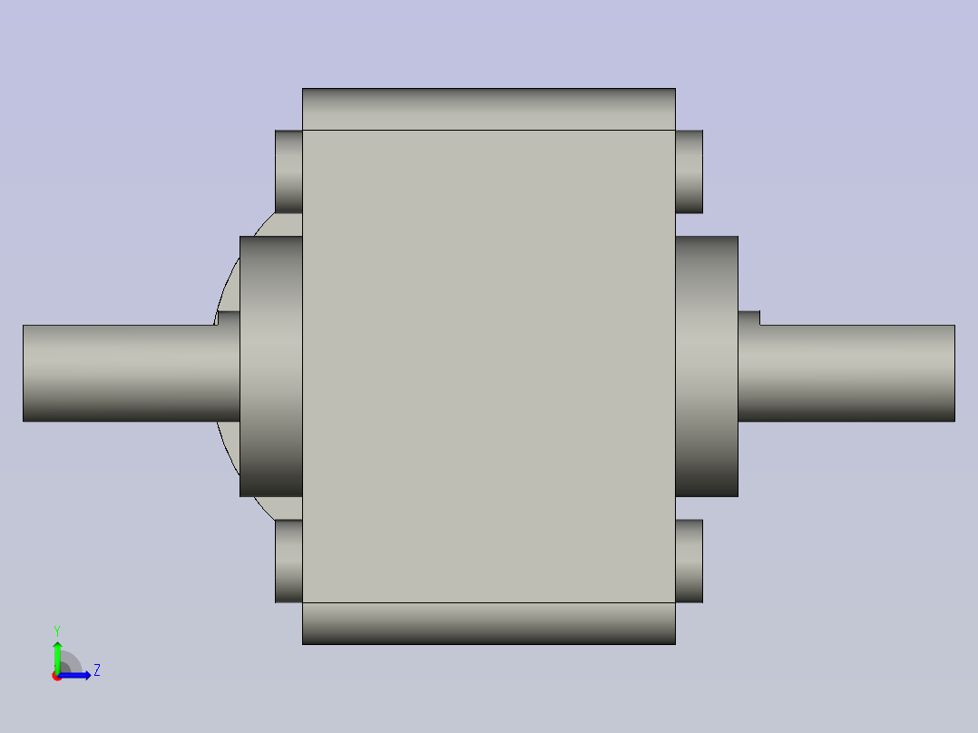 直流马达GW4058-31ZY蜗轮蜗杆减速机左视图