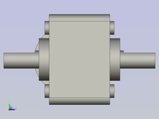 直流马达GW4058-31ZY蜗轮蜗杆减速机左视缩略图