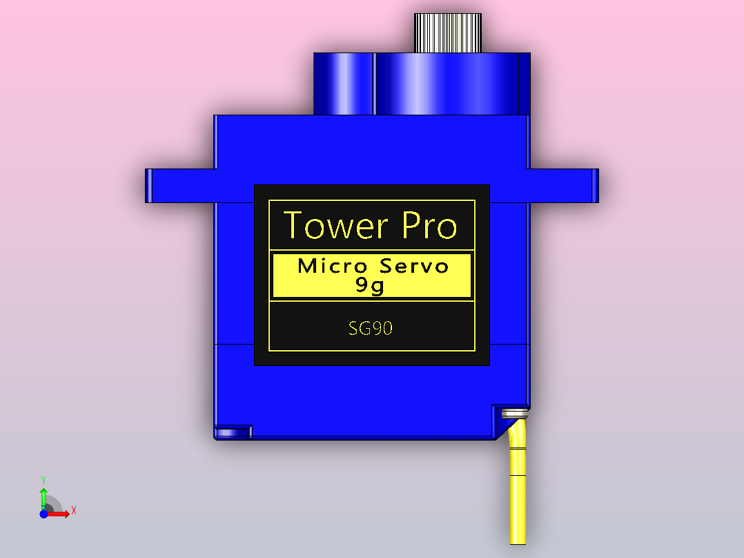 微型伺服电机SG90前视图