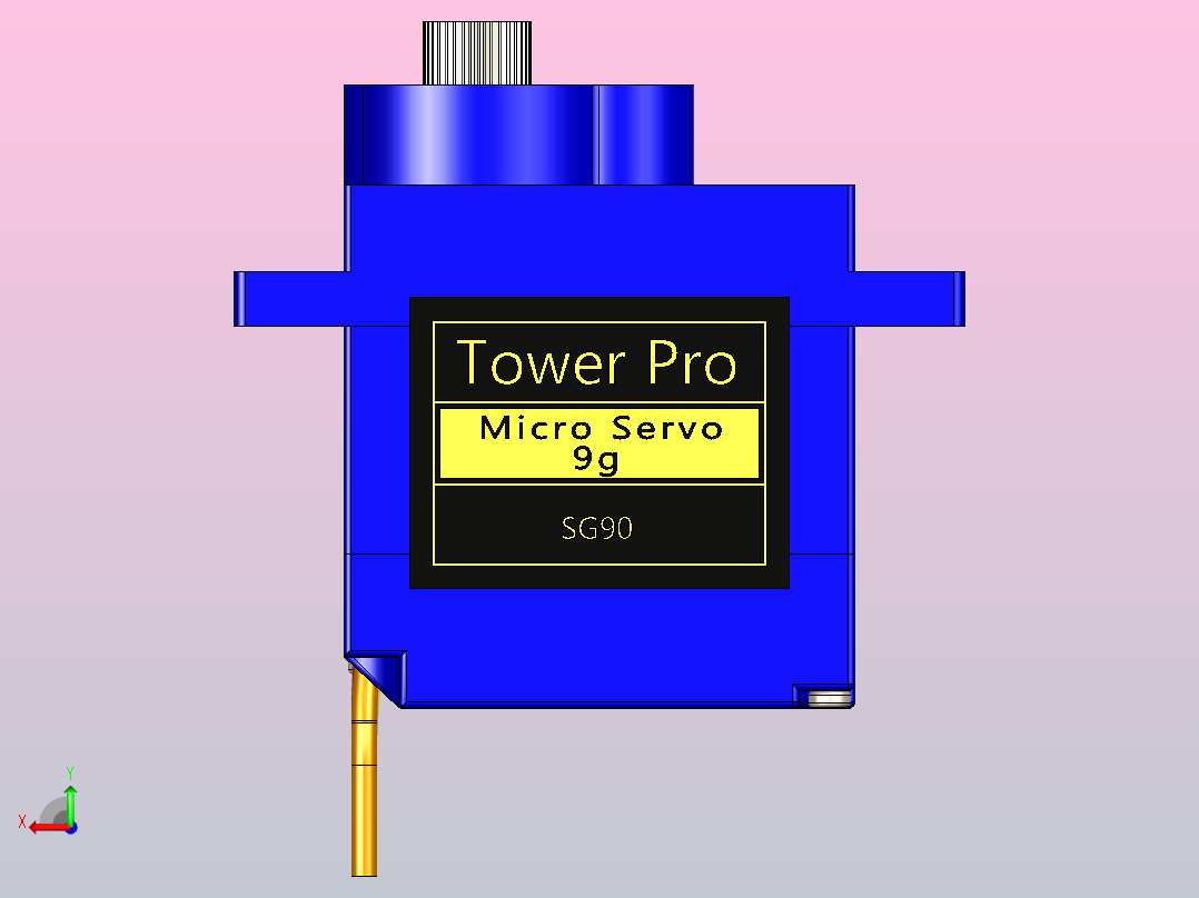 微型伺服电机SG90后视图