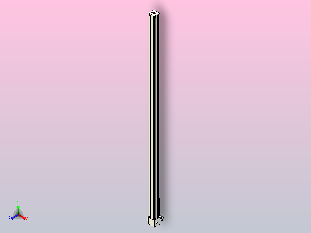 伺服电机集成皮带传动直线执行器TPA-OCB-140-256-L3650-RU-P75-N3正等轴测图