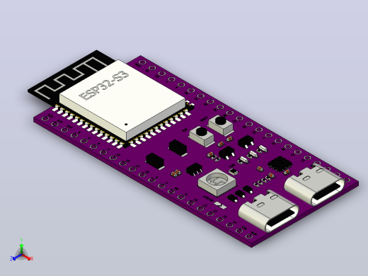 MC ESP32-S3（紫色）正等轴测缩略图