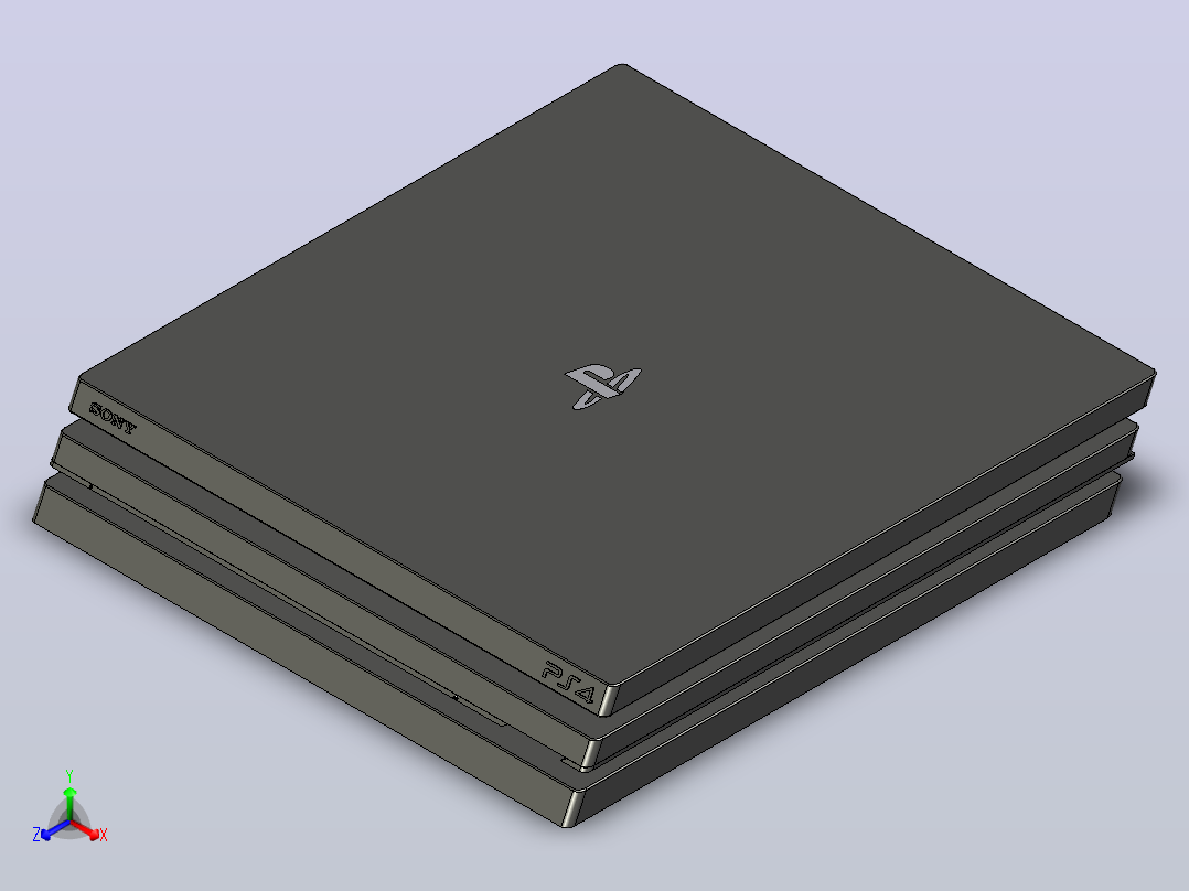 PlayStation 4 PRO正等轴测图