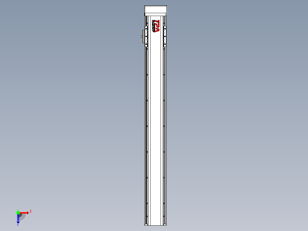 日规模组半封闭丝杆TPA-HNR-85D-1610C-L650-MP-Y-P20-N3俯视图