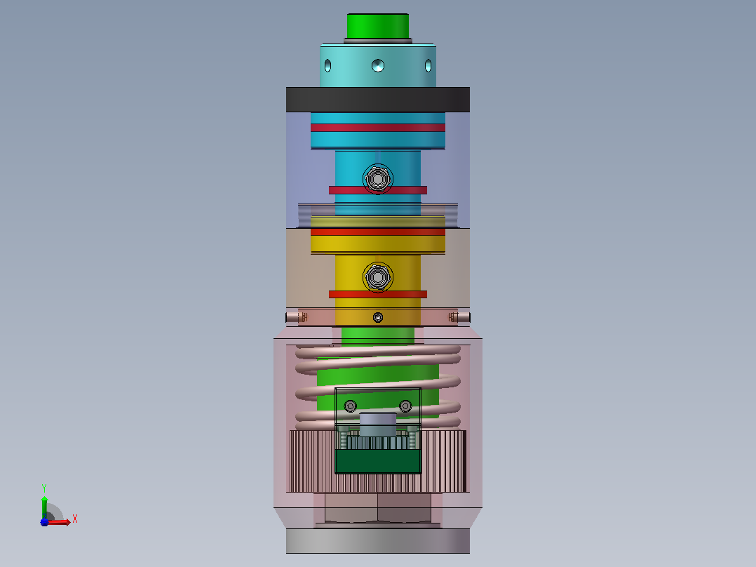 液压螺栓拉伸器设计（SW+CAD+说明书）前视图