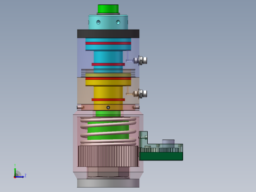 液压螺栓拉伸器设计（SW+CAD+说明书）左视缩略图