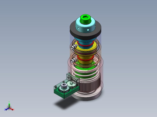 液压螺栓拉伸器设计（SW+CAD+说明书）正等轴测缩略图
