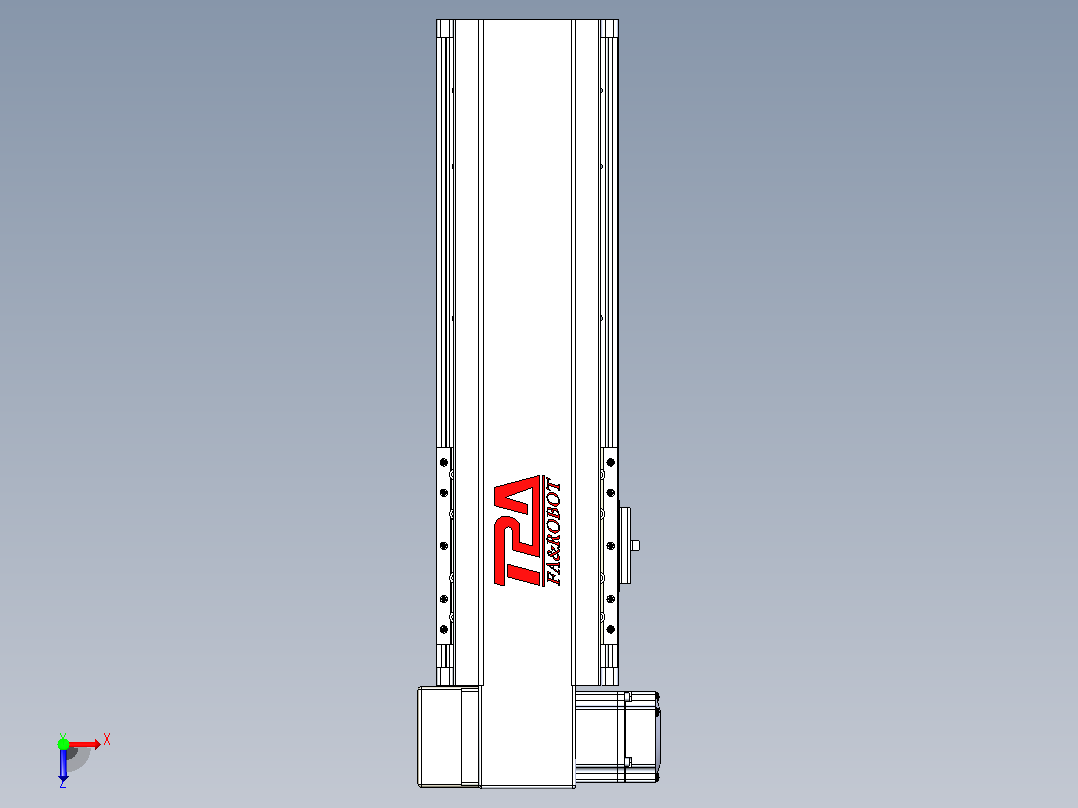 皮带直线轴半封闭可选导轨TPA-HNB-120D-110-L200-LP-Y-P40-N3俯视图