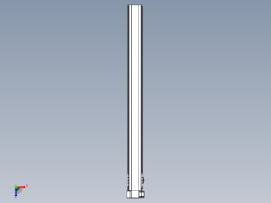 皮带直线轴半封闭可选导轨TPA-HNB-140D-120-L1450-LP-C-P40-N3俯视图