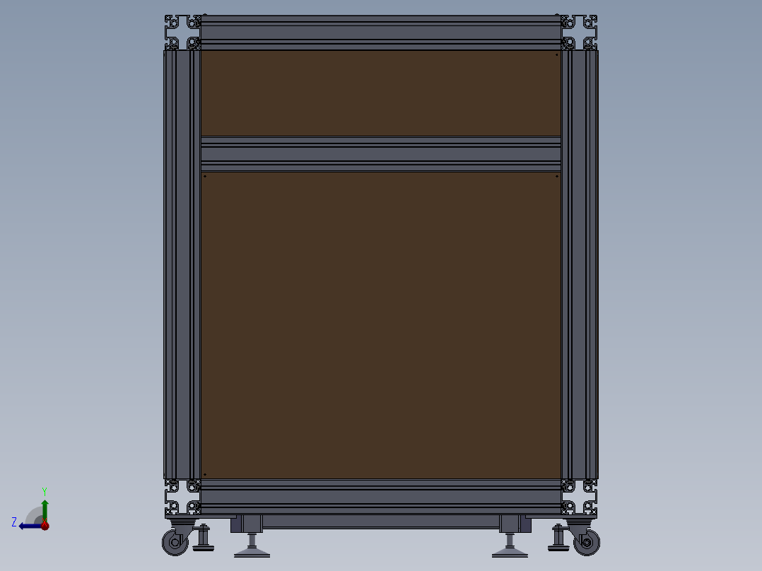 5工位倍速链产线 3D图纸 机械设计素材3D模型参考资料右视图