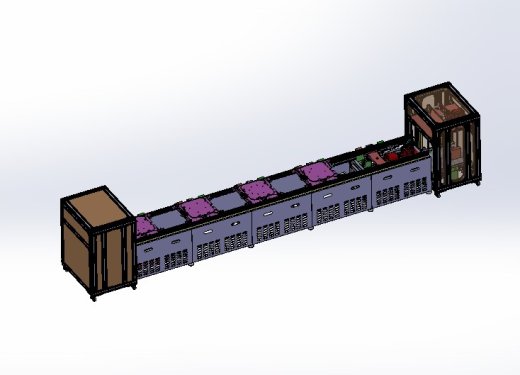 5工位倍速链产线 3D图纸 机械设计素材3D模型参考资料缩略图