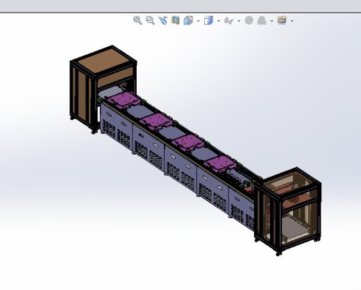 5工位倍速链产线 3D图纸 机械设计素材3D模型参考资料缩略图