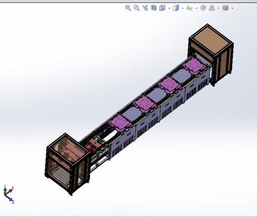 5工位倍速链产线 3D图纸 机械设计素材3D模型参考资料缩略图