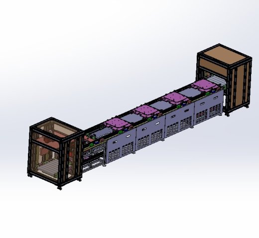 5工位倍速链产线 3D图纸 机械设计素材3D模型参考资料缩略图