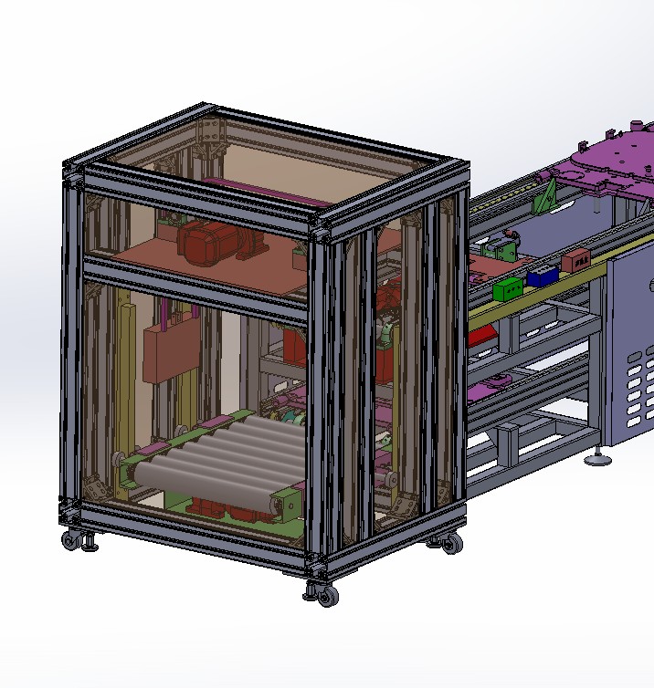 5工位倍速链产线 3D图纸 机械设计素材3D模型参考资料