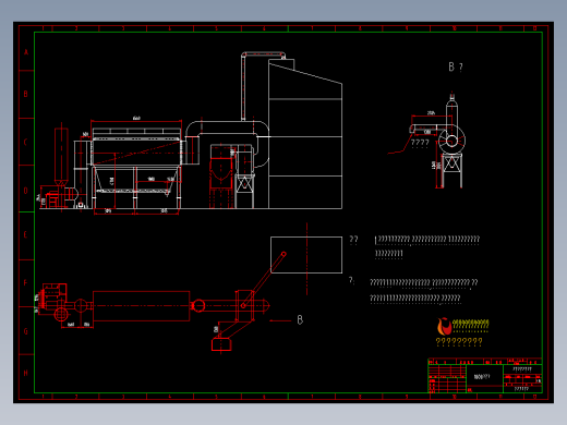 涡壳收尘器除尘系统工艺总图