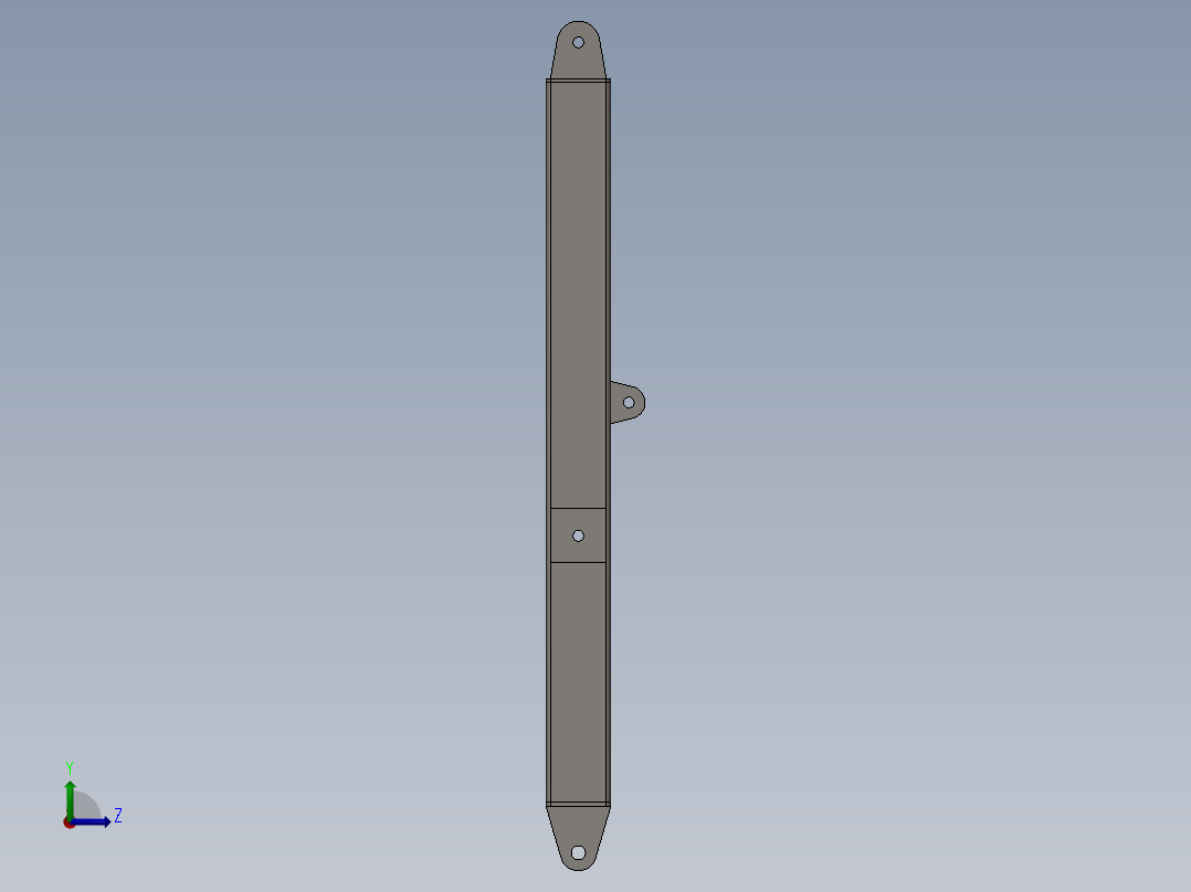 SolidWorks 挖掘机模型左视图