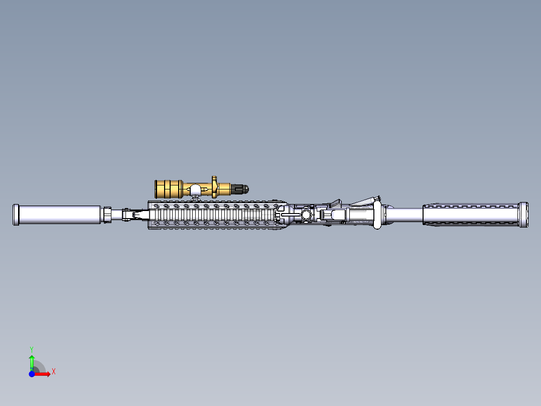 CM901步枪外型建模前视图