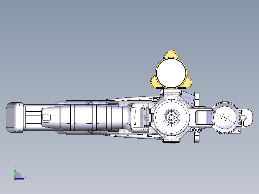 CM901步枪外型建模左视图