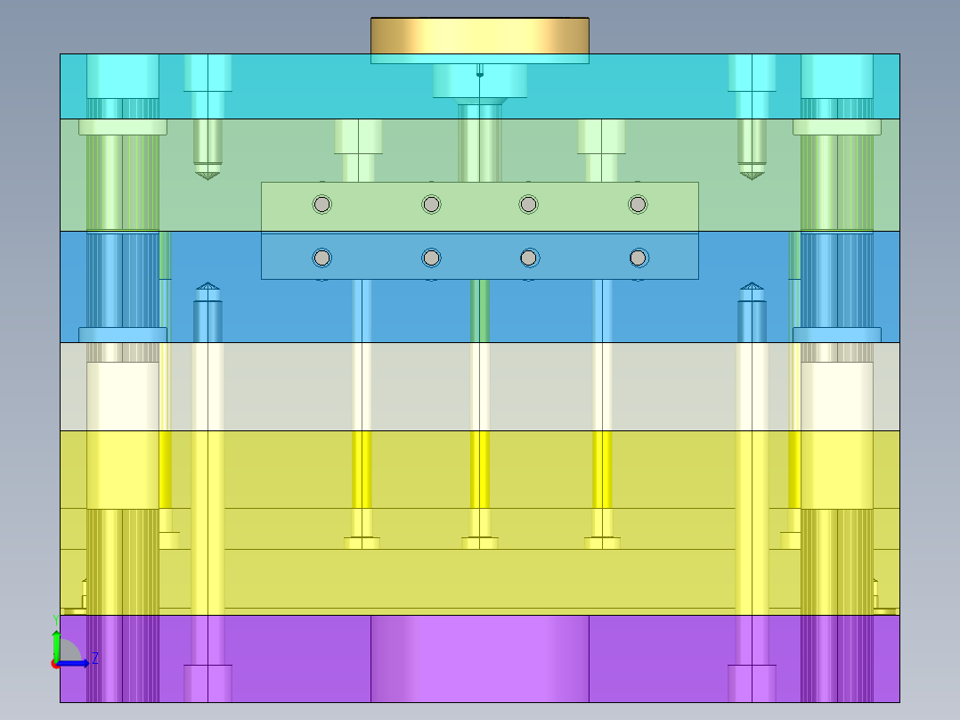 蛋糕切刀注塑模具设计左视图