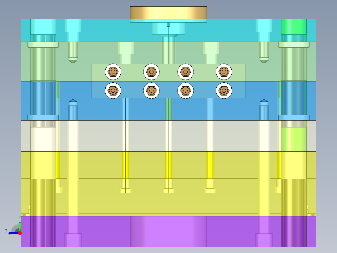 蛋糕切刀注塑模具设计右视图