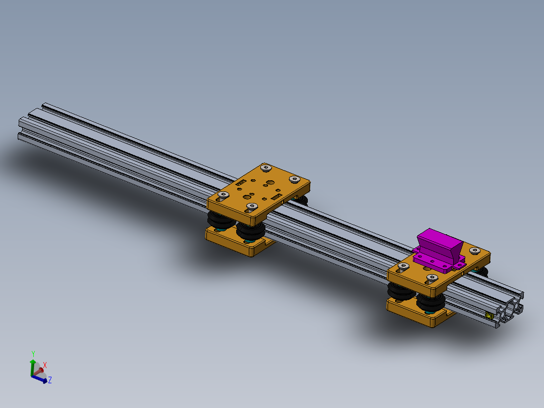 3D打印滑块和轨道使用铝挤压2040-0.5米