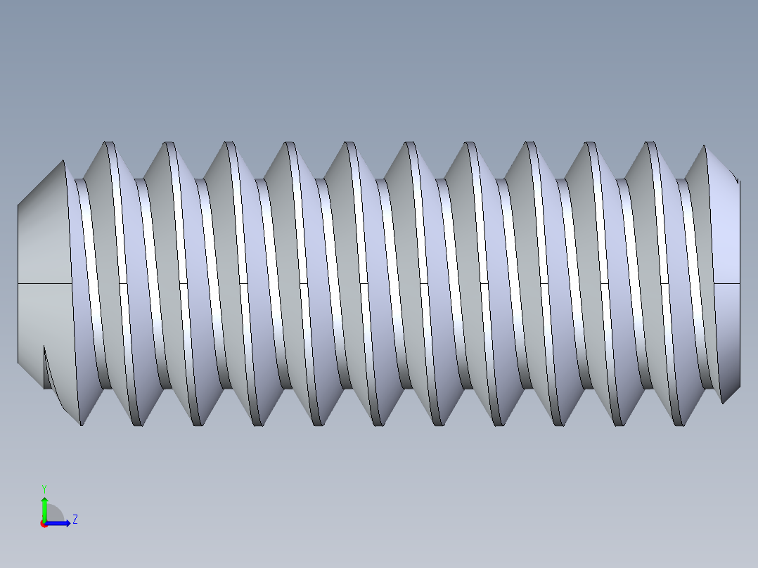 UNC 平头紧定螺钉-UNC SET SCREW 3-48 x 0.250.STEP左视图