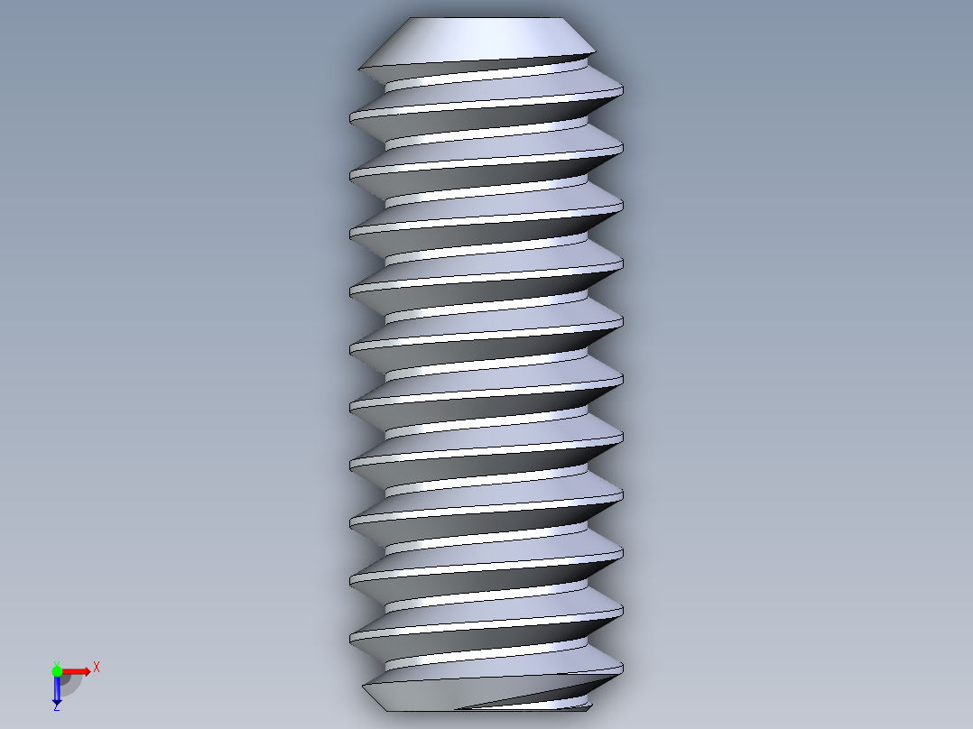 UNC 平头紧定螺钉-UNC SET SCREW 3-48 x 0.250.STEP俯视图