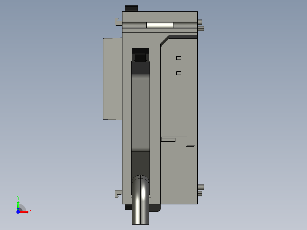 基恩士KV-MC20V_kc图纸模型前视图