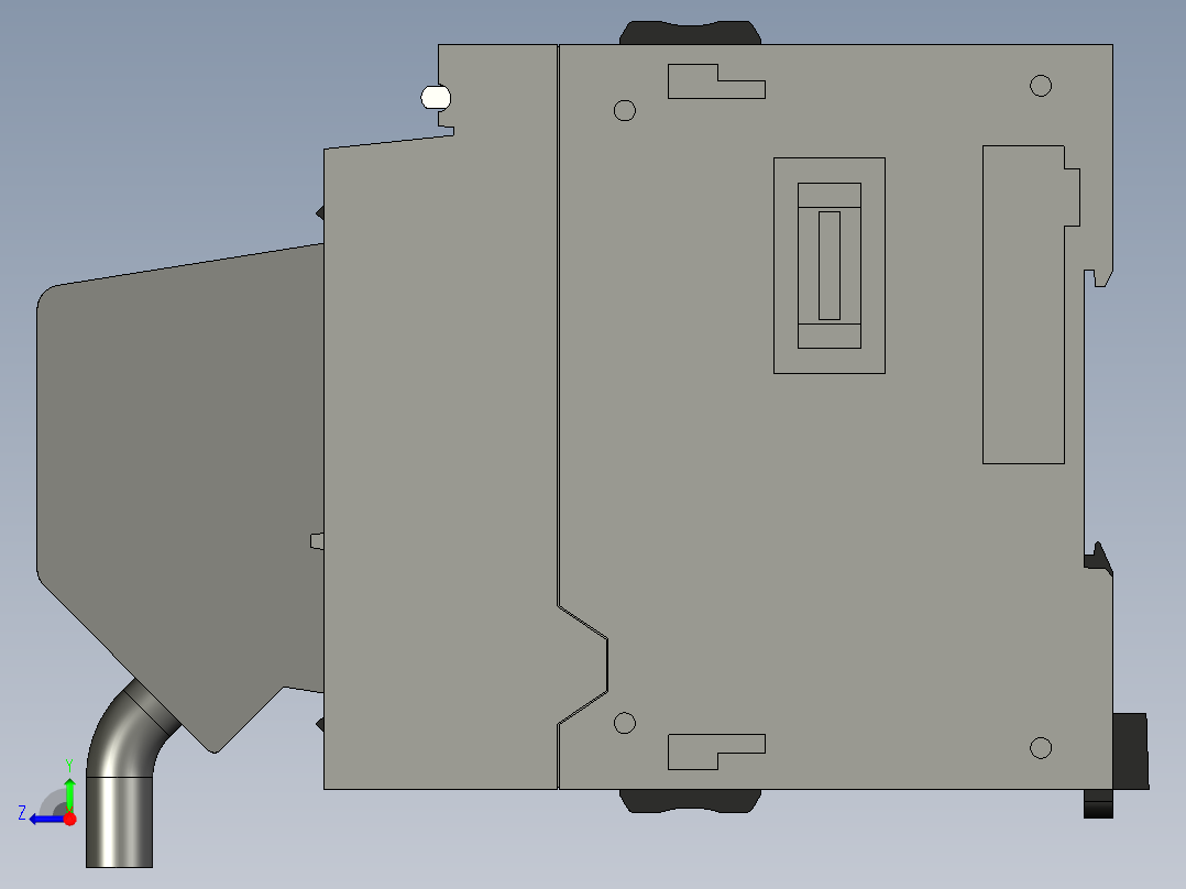基恩士KV-MC20V_kc图纸模型右视图