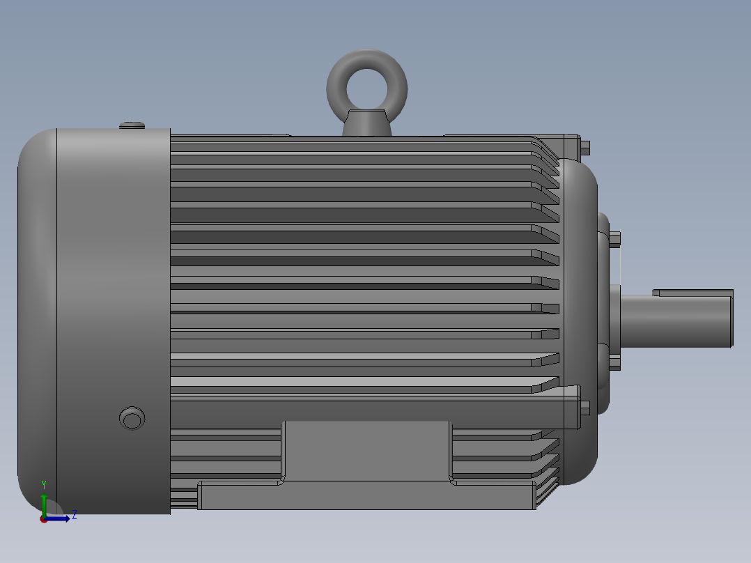 离心式风机三维模型左视图