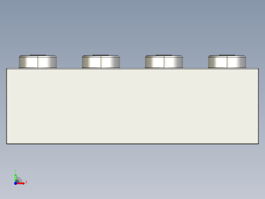 乐高套装 4421基本积木-4211385 - 3001 Medium Stone Grey Brick 2 x 4.STEP前视缩略图