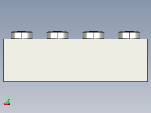 乐高套装 4421基本积木-4211385 - 3001 Medium Stone Grey Brick 2 x 4.STEP后视缩略图