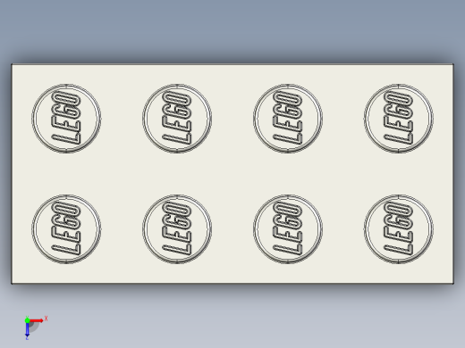 乐高套装 4421基本积木-4211385 - 3001 Medium Stone Grey Brick 2 x 4.STEP俯视缩略图