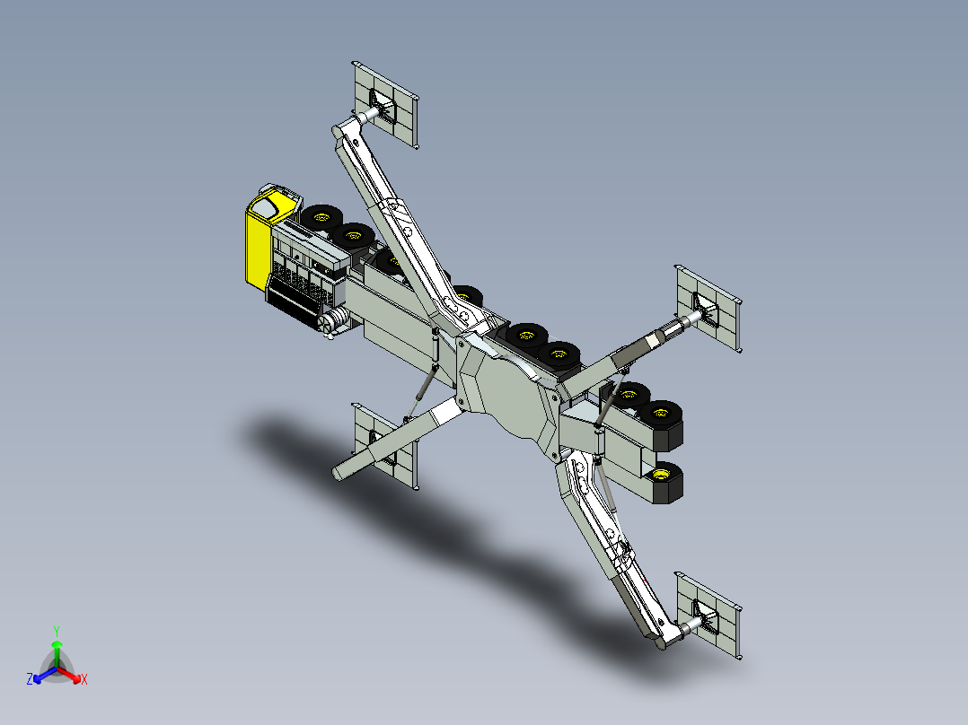 LIEBHERR LTM 11200新型轮式起重机底盘模型3D图纸 IGS格式