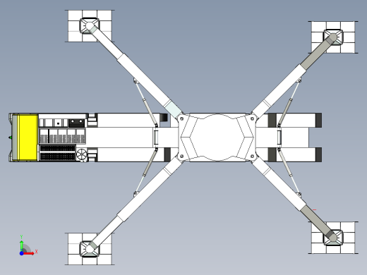 LIEBHERR LTM 11200新型轮式起重机底盘模型3D图纸 IGS格式前视缩略图