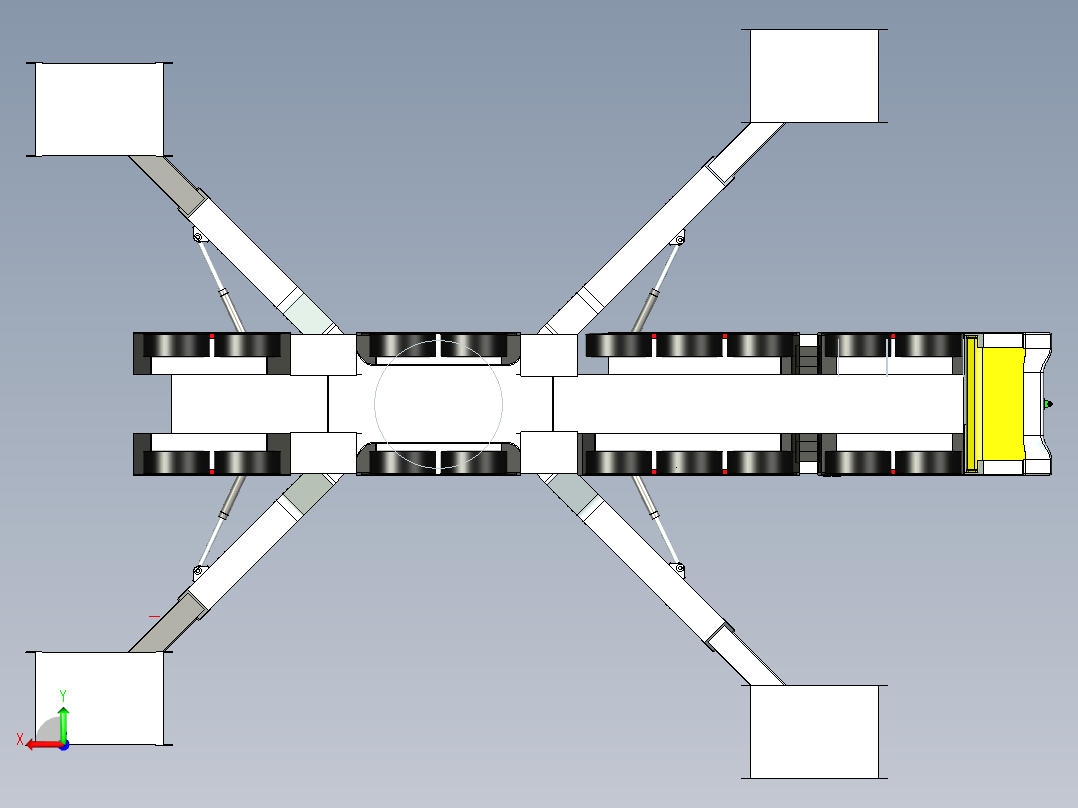 LIEBHERR LTM 11200新型轮式起重机底盘模型3D图纸 IGS格式后视图