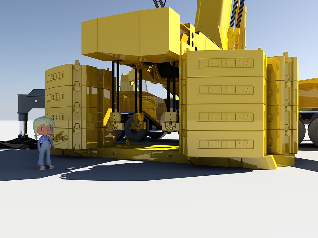 LIEBHERR LTM 11200新型轮式起重机底盘模型3D图纸 IGS格式