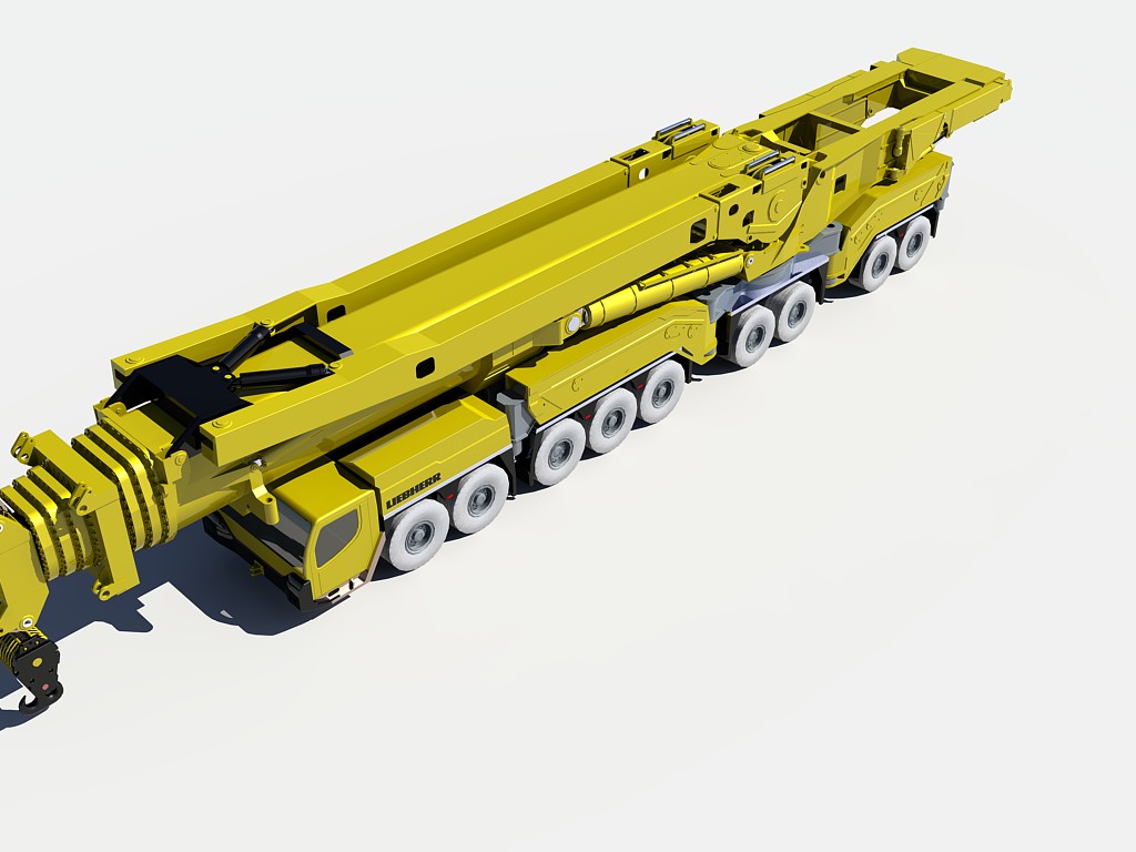 LIEBHERR LTM 11200新型轮式起重机底盘模型3D图纸 IGS格式